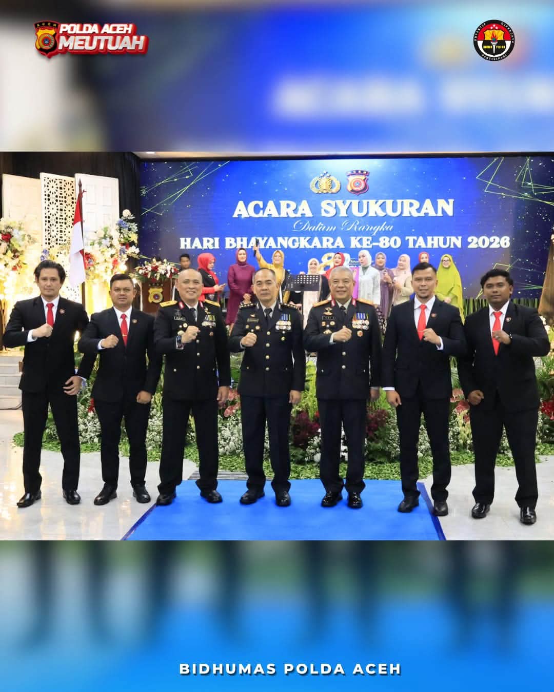 Polda Aceh Menggelar Acara Syukuran Dalam Rangka Hari Bhayangkara Ke-80