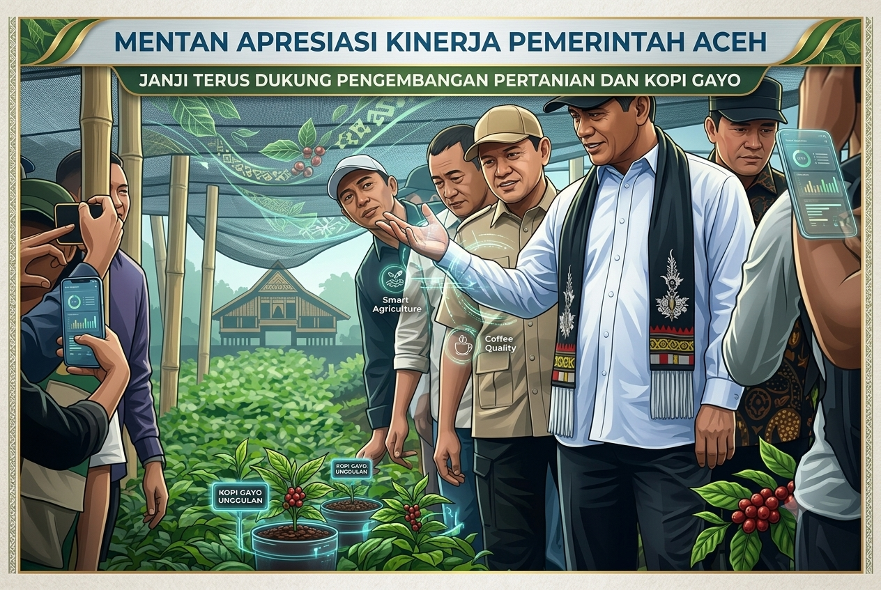 Mentan Tinjau Sentra Benih Kopi Gayo di Bener Meriah, Apresiasi Sinergi Pemerintah Aceh